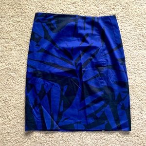 Express blue and black skirt